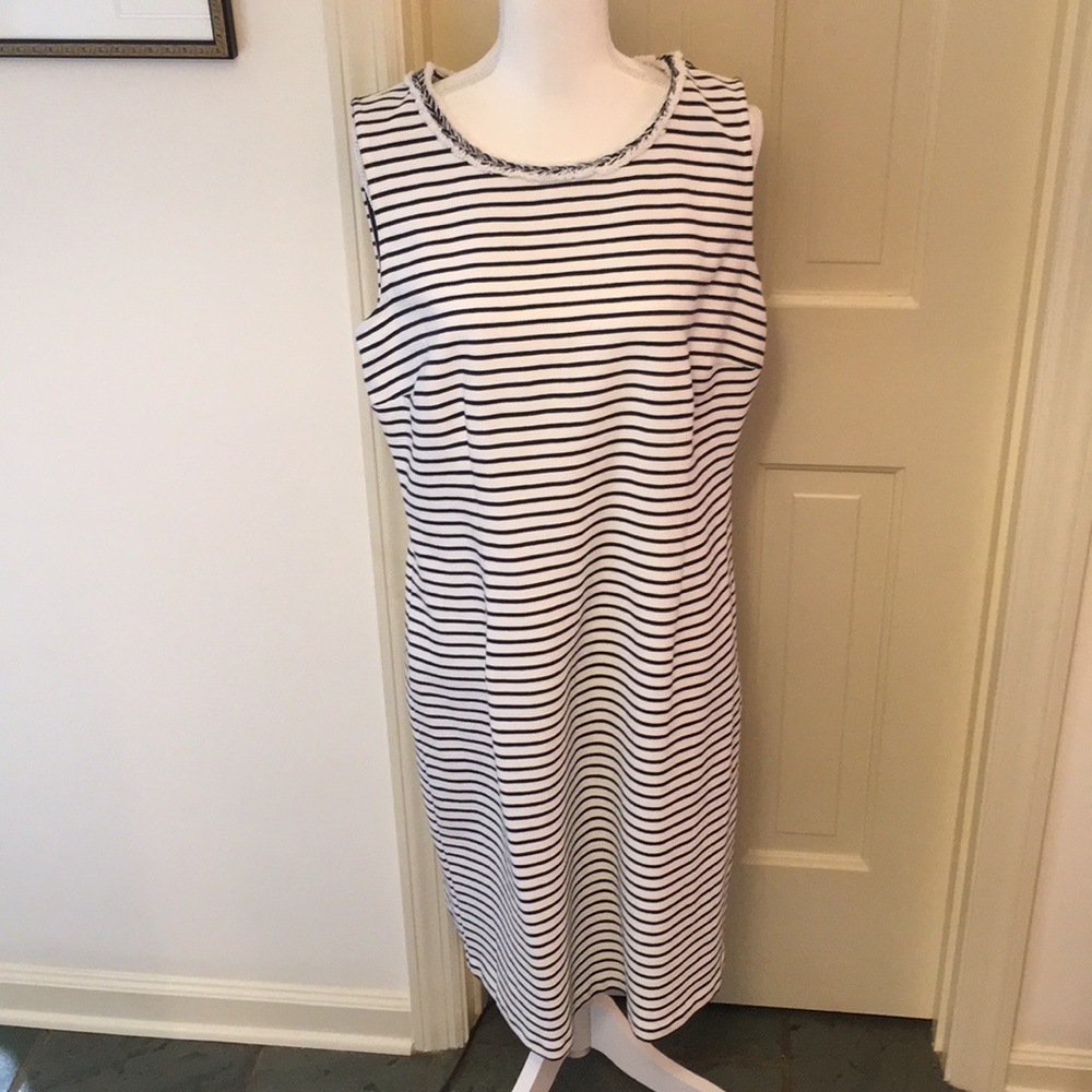 Talbots Navy And White Dress NWT